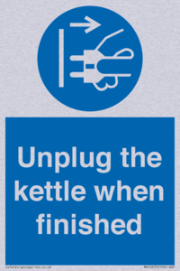 Unplug the kettle when finished
